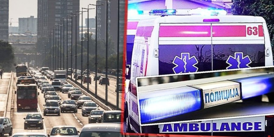 Kolaps na autoputu: Sudar pet vozila paralisao ovaj deo Beograda, u nesreći učestvovao i auto policije! (FOTO)