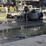 IZGORELA TRI VOZILA: U  Subotici se zapalio se auto u kom su bile majka i ćerke